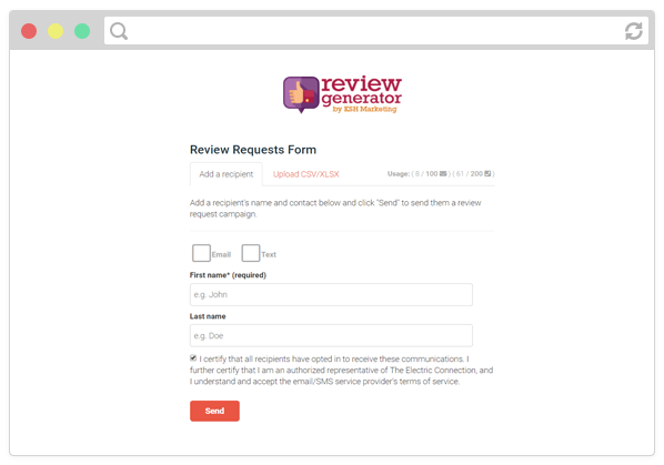 review request form